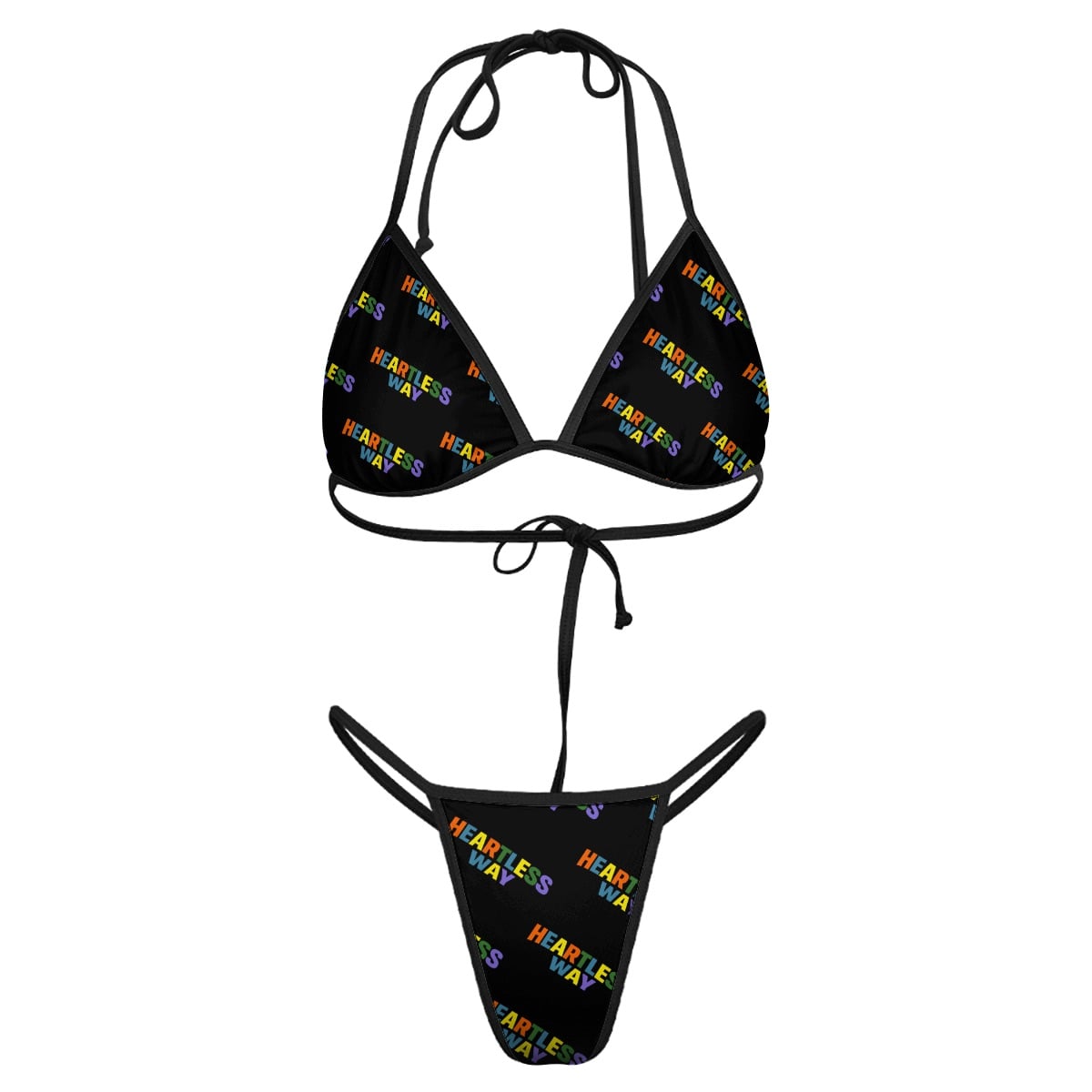 Premium explicit HWC color all over print thong bikini