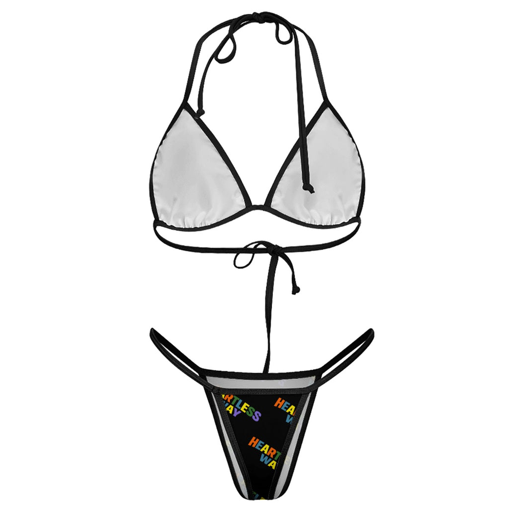 Premium explicit HWC color all over print thong bikini