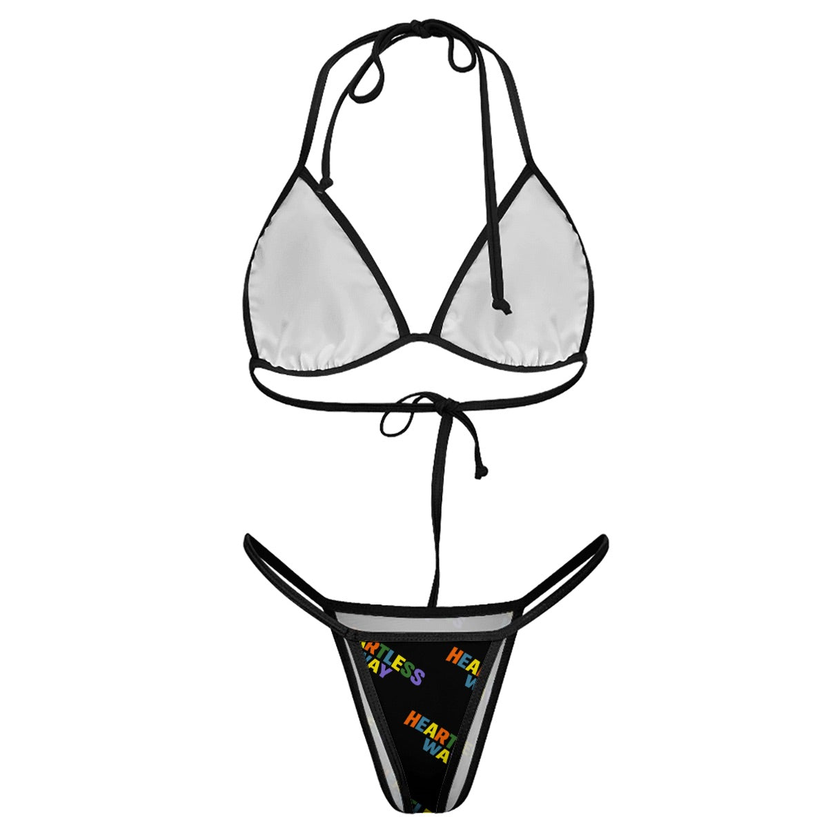 Premium explicit HWC color all over print thong bikini