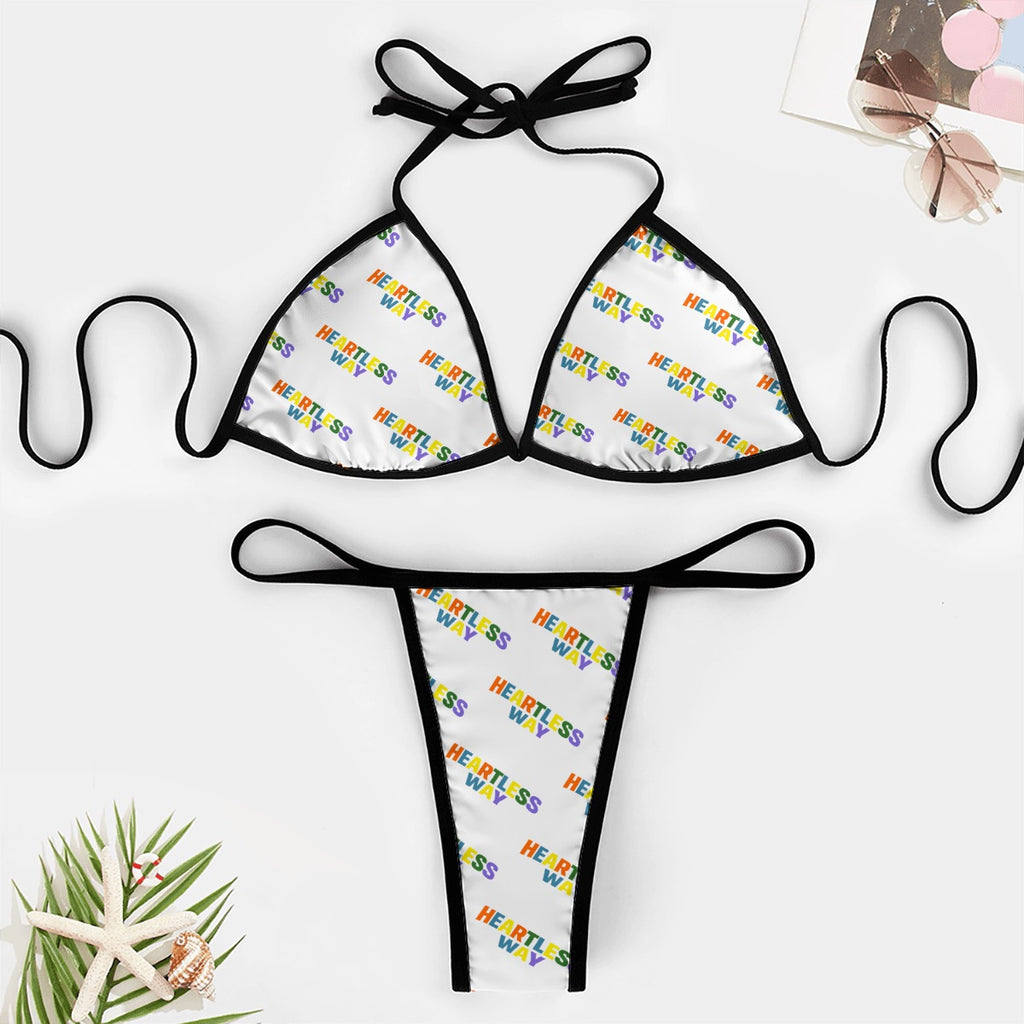 Premium explicit HWC color all over print thong bikini