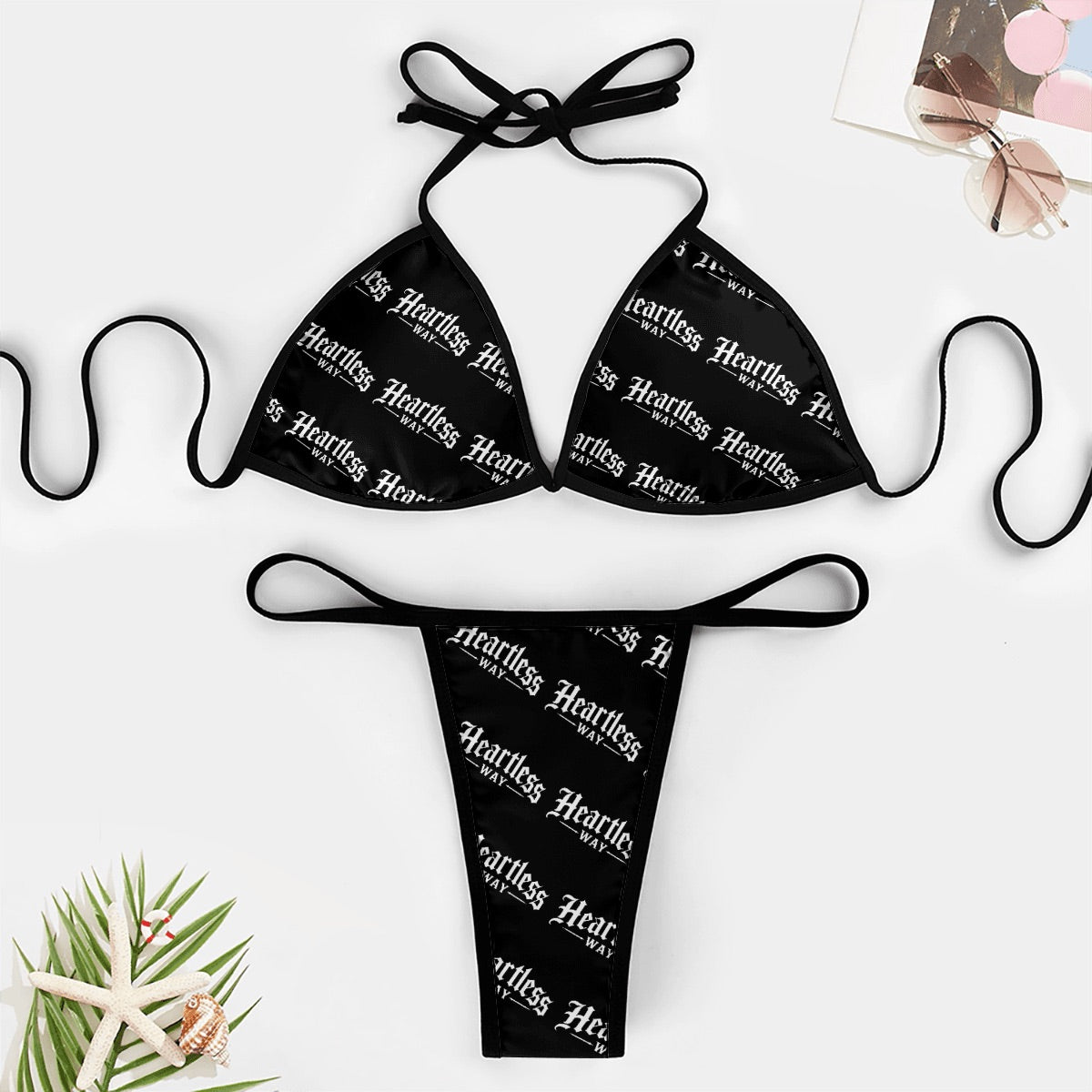 Premium explicit HWC all over print thong bikini