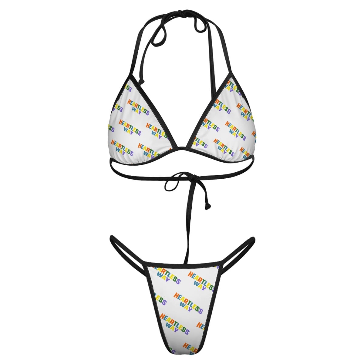 Premium explicit HWC color all over print thong bikini